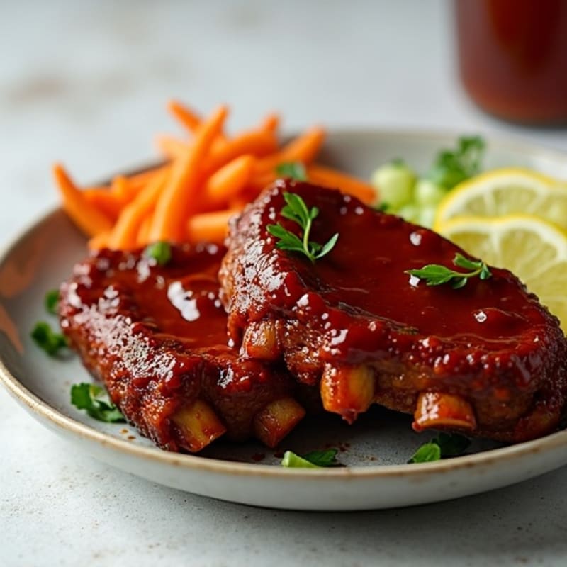 Healthy Sticky BBQ Pork Ribs