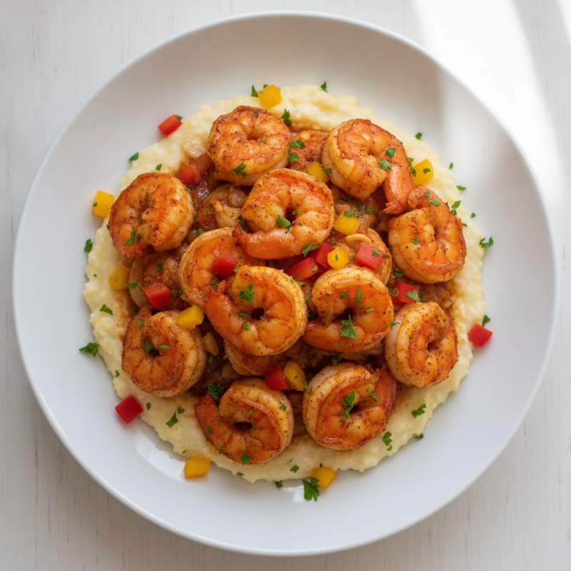 Cajun Shrimp with Creamy Grits