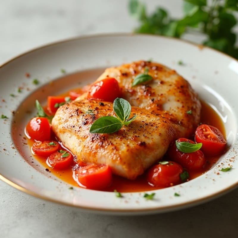 Creamy Spiced Chicken with Simmered Tomatoes