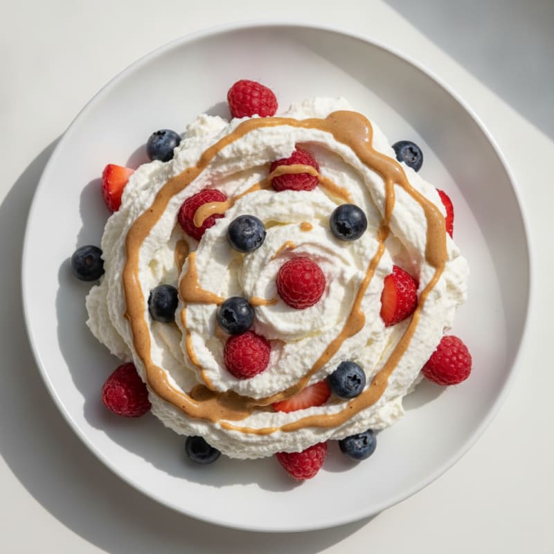 Greek Yogurt Protein Mousse with Mixed Berries