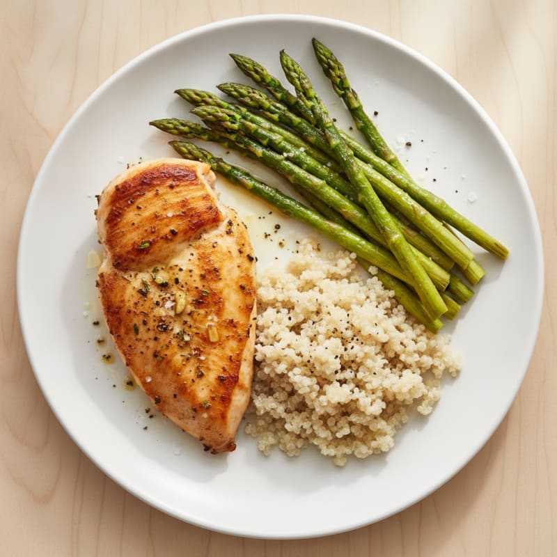 Pan-Seared Chicken Breast with Roasted Asparagus