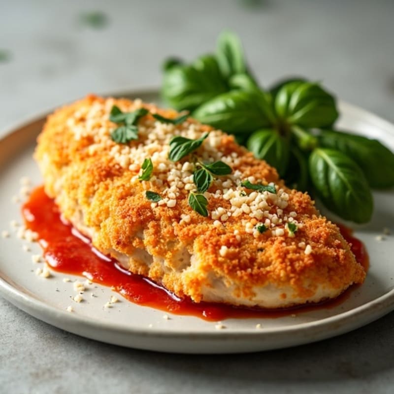 Crispy Baked Chicken Parmesan with Fresh Herbs