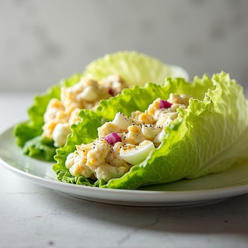 Creamy Greek Yogurt Egg Salad Lettuce Wrap