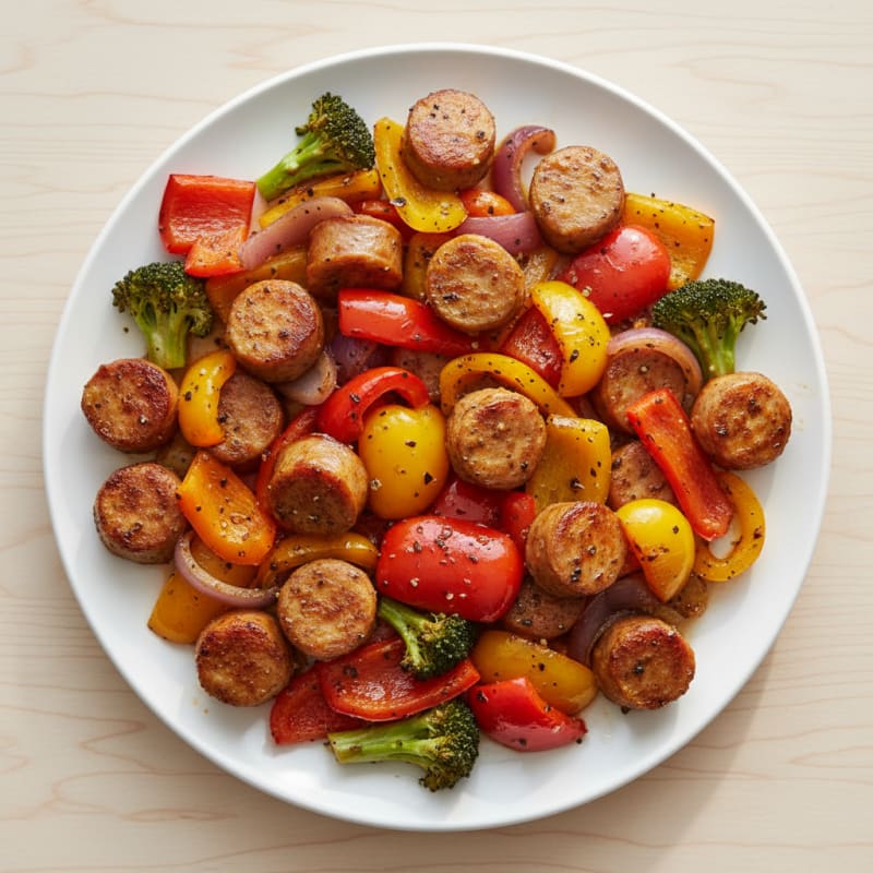 Sheet Pan Chicken Sausage with Peppers