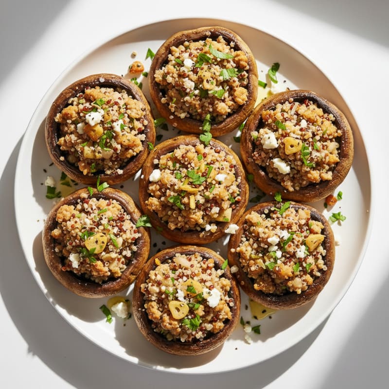 Quinoa and Herb Stuffed Mushrooms