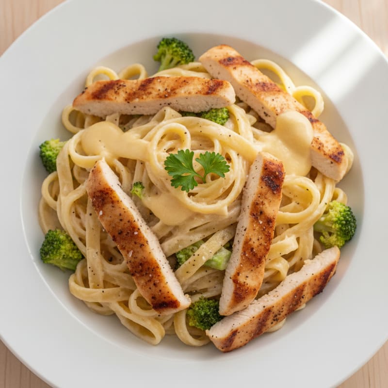 Fettuccine Alfredo with Parmesan Cream Sauce
