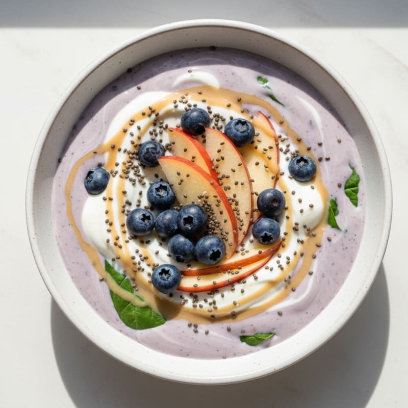 Protein Apple Blueberry Yogurt Smoothie