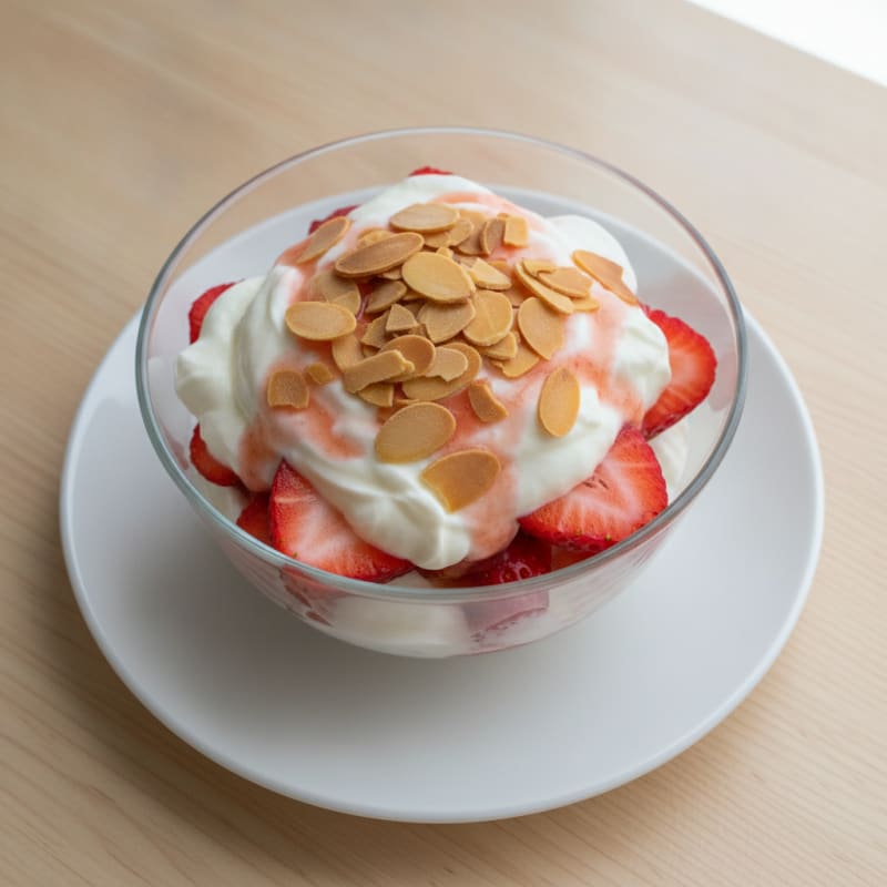 High Protein Greek Yogurt and Strawberry Parfait
