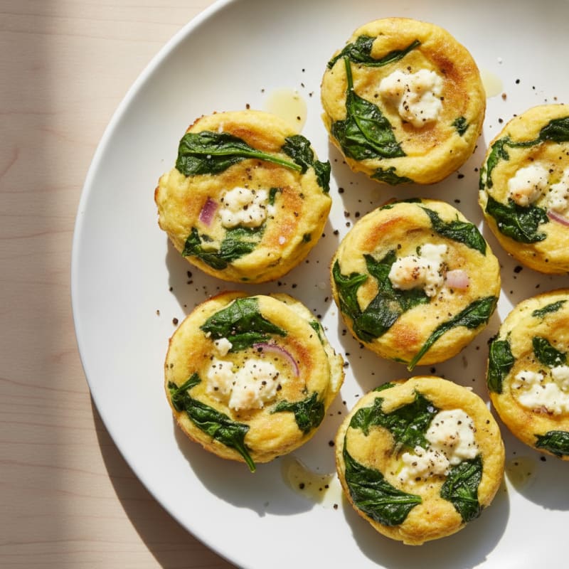 Baked Egg Bites with Spinach and Feta