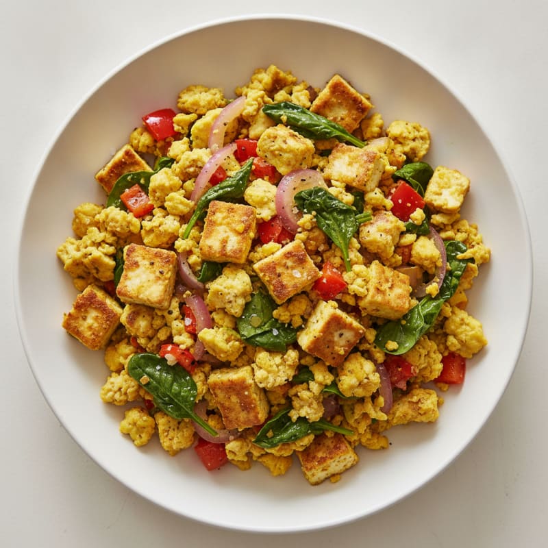 Savory Tofu Scramble with Garden Vegetables