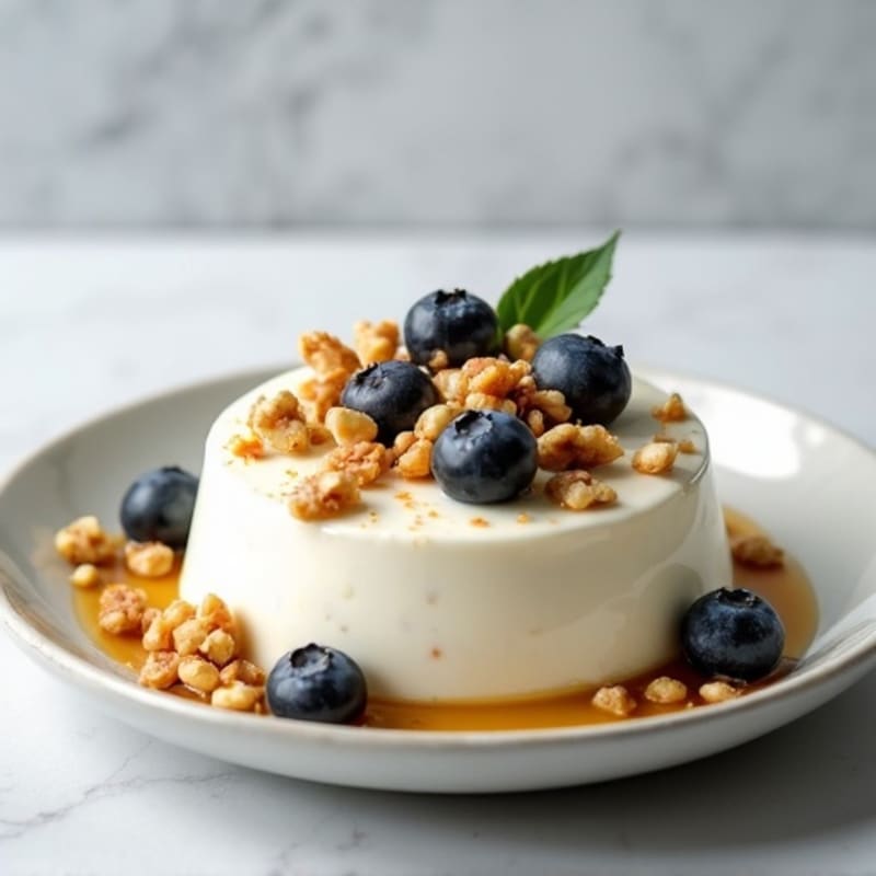Silky Greek Yogurt Protein Mousse with Walnuts