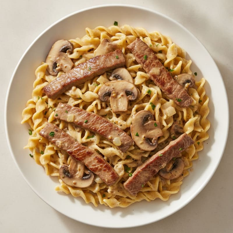 Classic Beef Stroganoff with Egg Noodles