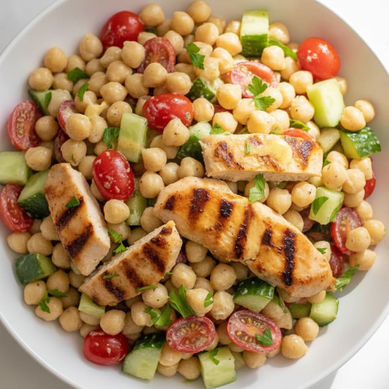 Chicken Ranch Pasta Salad with Cherry Tomatoes