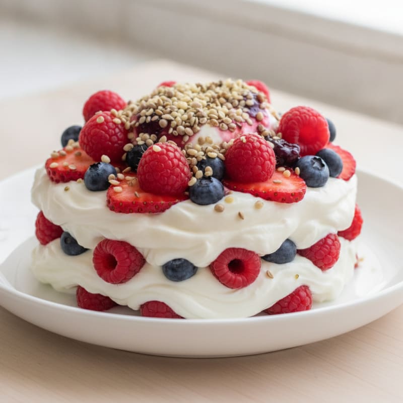 Greek Yogurt Protein Parfait with Mixed Berries