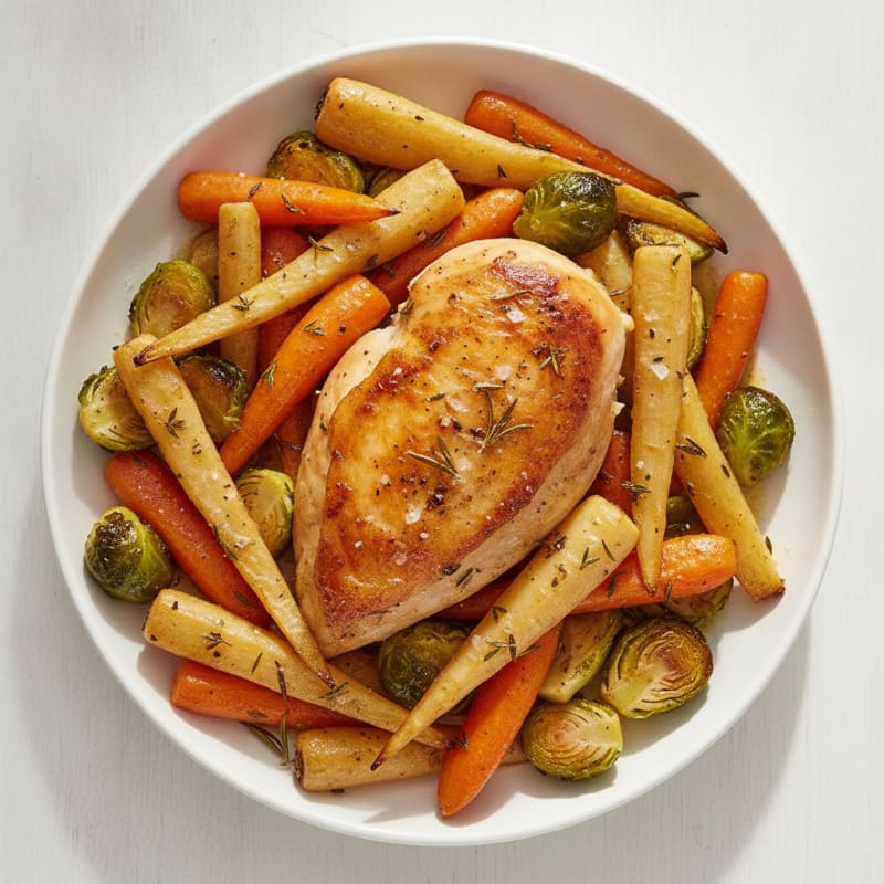 Savory Herb-Roasted Chicken with Root Vegetables