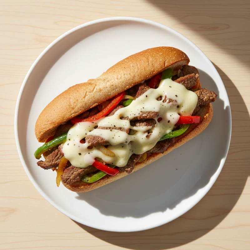 Classic Philly Cheesesteak Sandwich