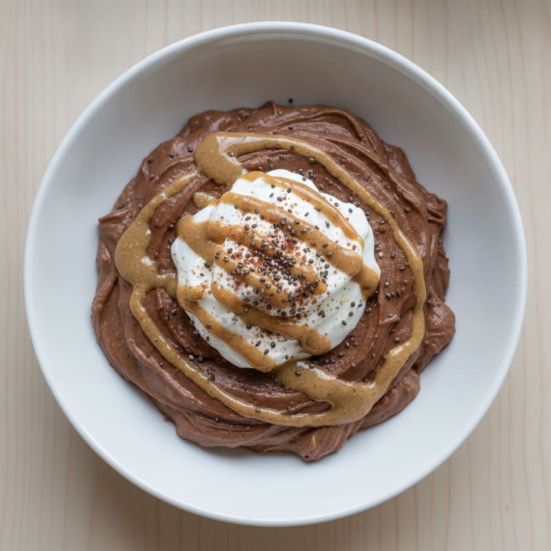 Silky Chocolate Protein Pudding with Greek Yogurt