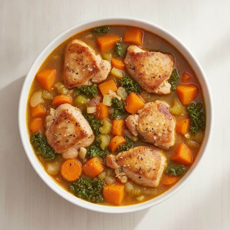 Hearty Chicken Thigh and Vegetable Soup