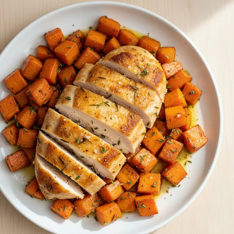 Tender Herb-Roasted Chicken and Root Vegetables