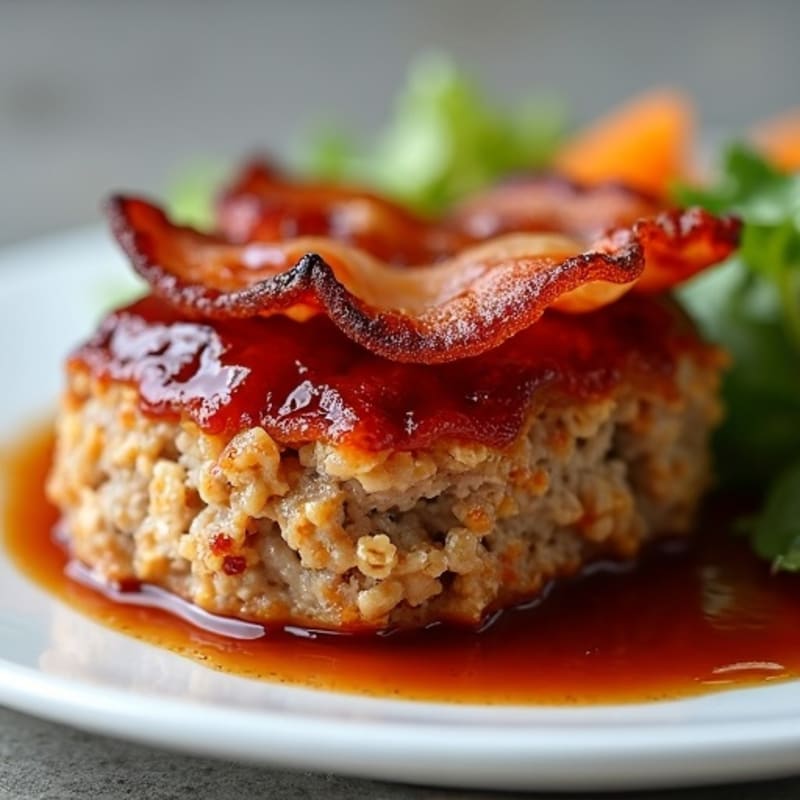 Savory Lean Meatloaf with Smoky BBQ Glaze and Crispy Bacon