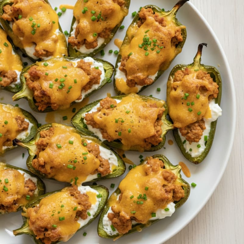 Jalapeño Poppers with Cream Cheese Filling