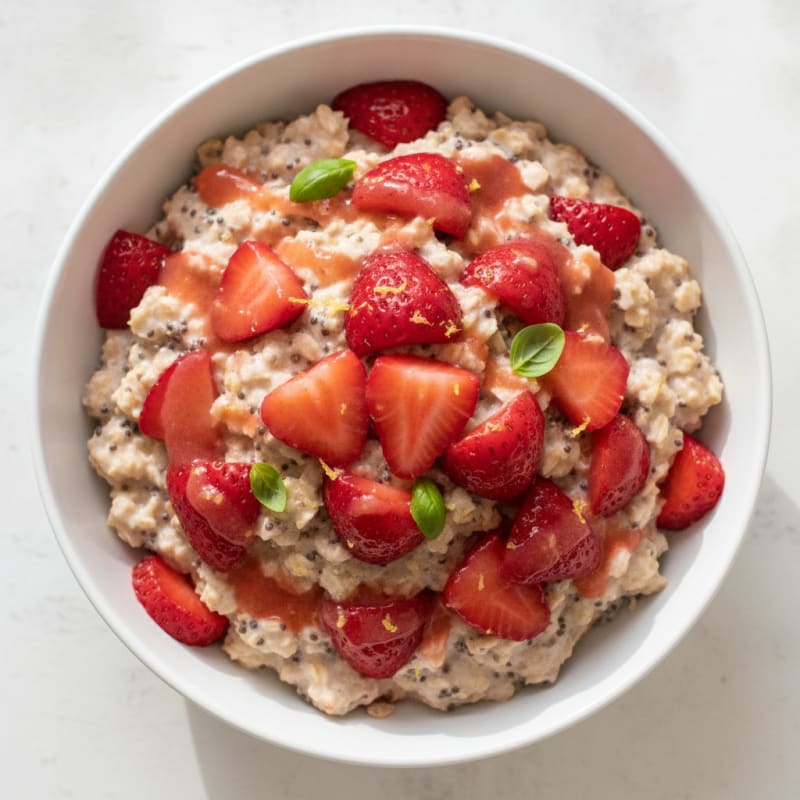 Strawberry Shortcake Overnight Oats
