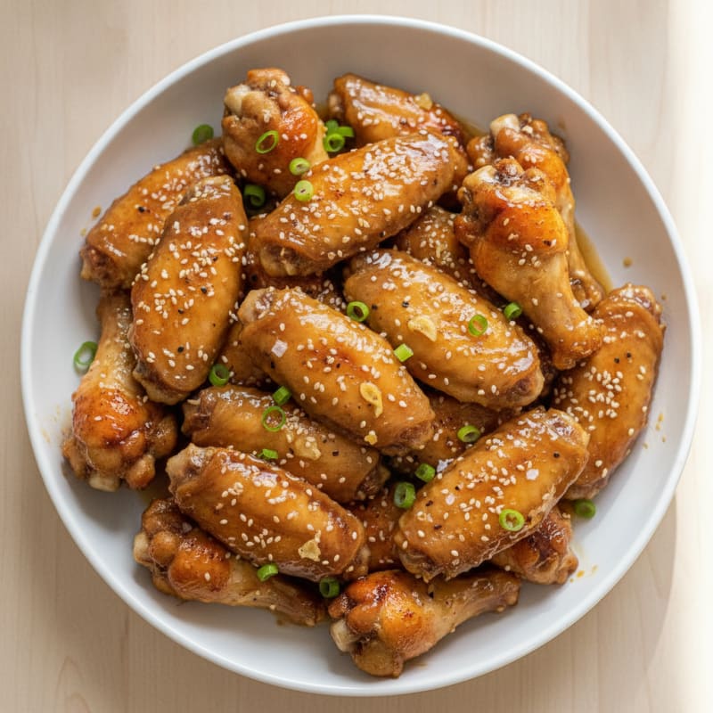 Honey-Glazed Chicken Wings with Sesame