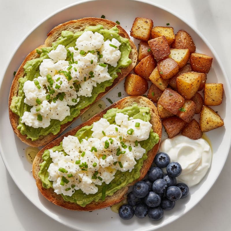 Avocado Sourdough with Herbed Egg Whites