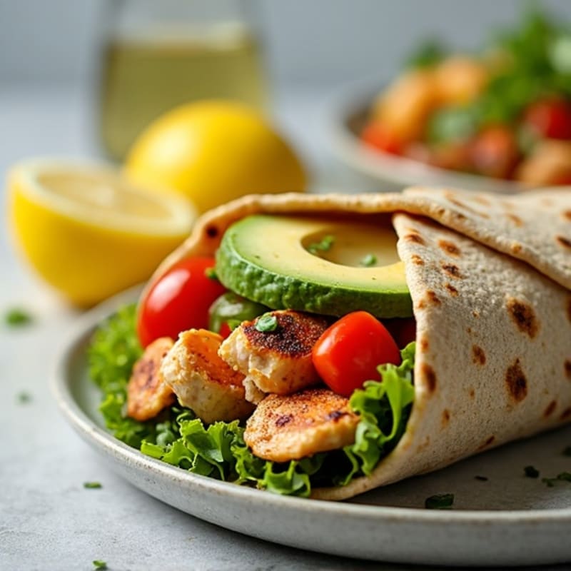 Grilled Chicken and Fresh Veggie Wrap