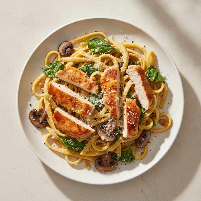 Truffle Mushroom Tagliatelle with Parmesan