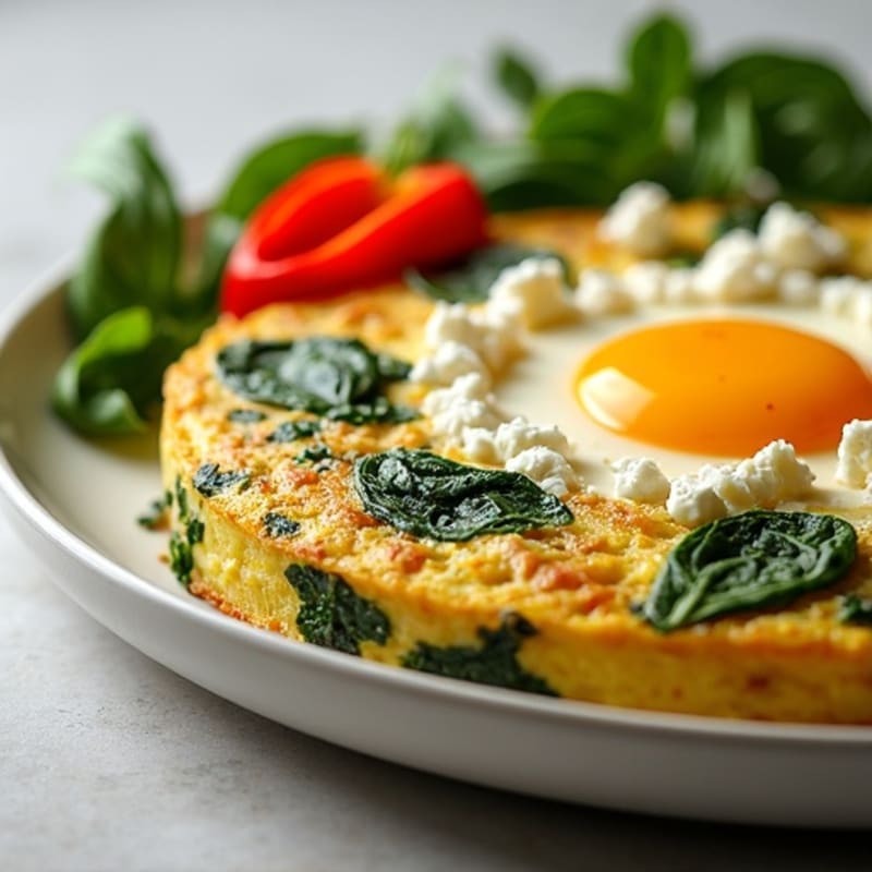 Fluffy Egg and Spinach Frittata