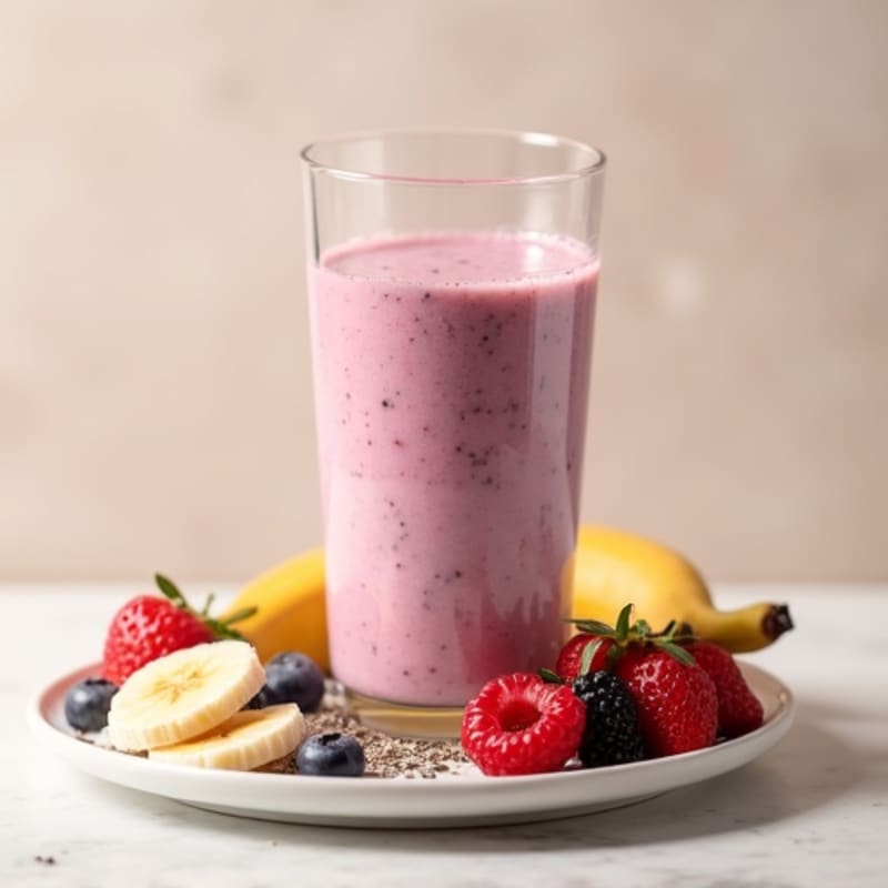 Silken Tofu Berry Protein Smoothie