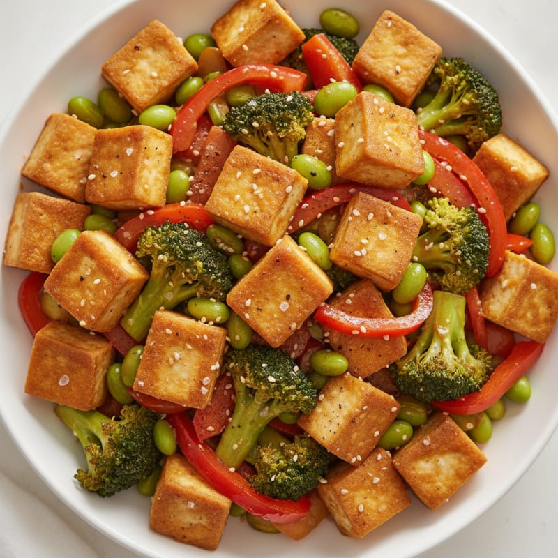 Sesame Tofu and Vegetable Stir-Fry