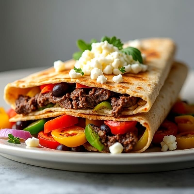 Lean Steak and Loaded Veggie Whole Wheat Quesadillas