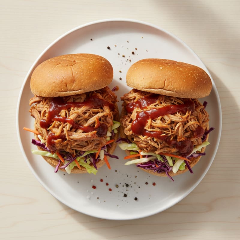 Clean BBQ Pulled Pork Sandwiches