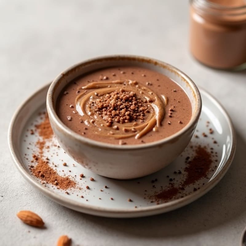 Protein Chocolate Chia Pudding with Almond Butter