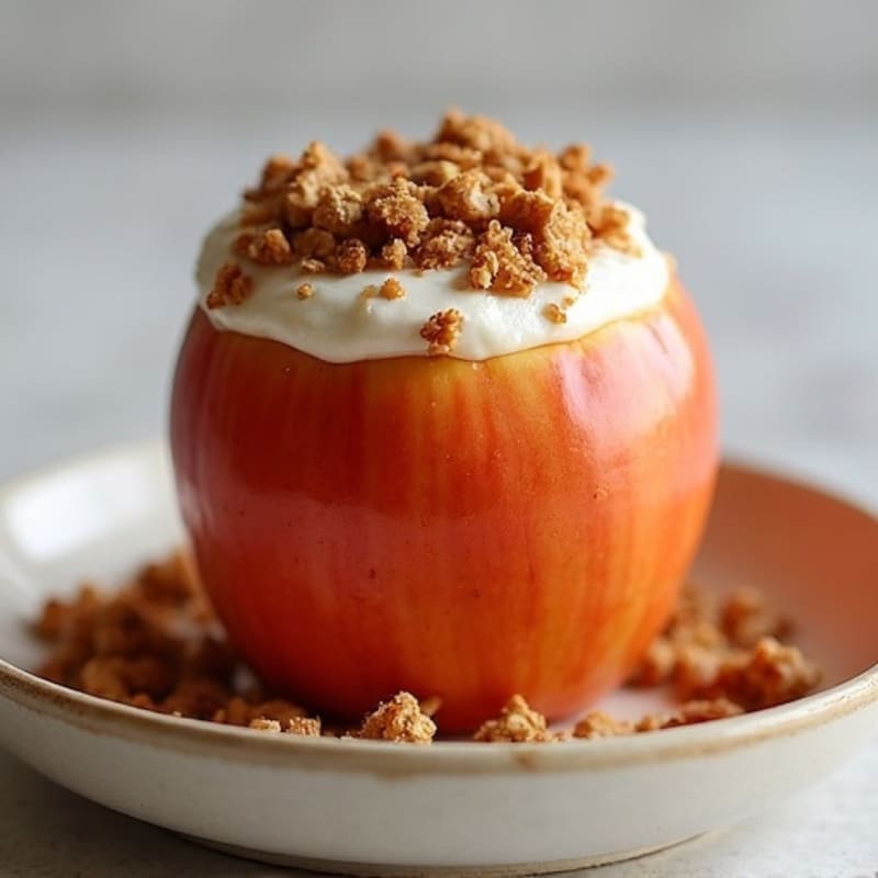Baked Apple with Cinnamon Oat Crumble