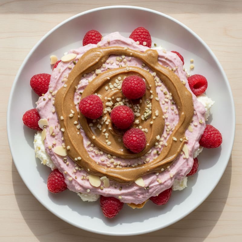 Creamy Protein Berry Parfait with Almond Butter