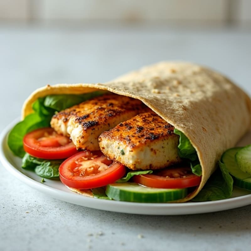 Herb Grilled Chicken and Fresh Veggie Wrap