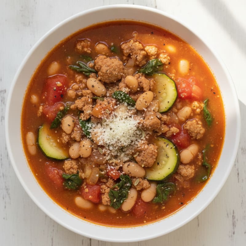 Hearty Minestrone Vegetable Soup