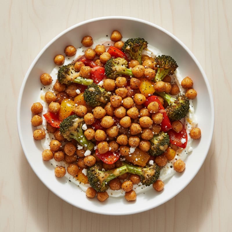 Roasted Vegetable and Chickpea Bowl