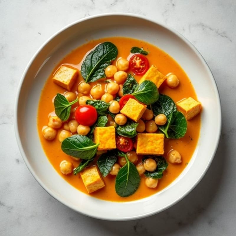 Creamy Chickpea and Spinach Curry
