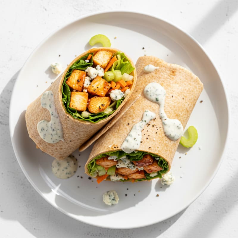 Buffalo Chicken and Blue Cheese Wraps