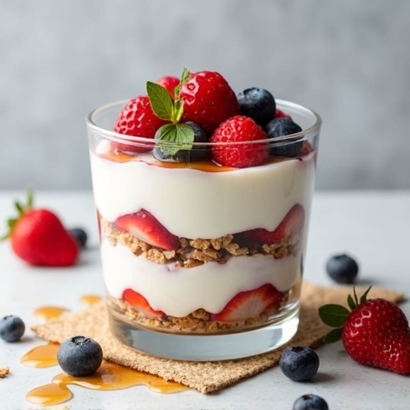 Creamy Greek Yogurt Protein Parfait with Mixed Berries