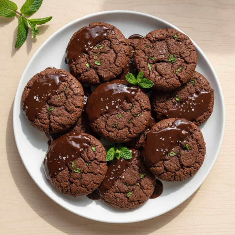 Fresh Mint Chocolate Protein Cookies