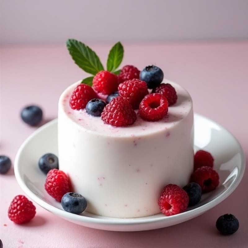 Silky Greek Yogurt Protein Mousse with Mixed Berries
