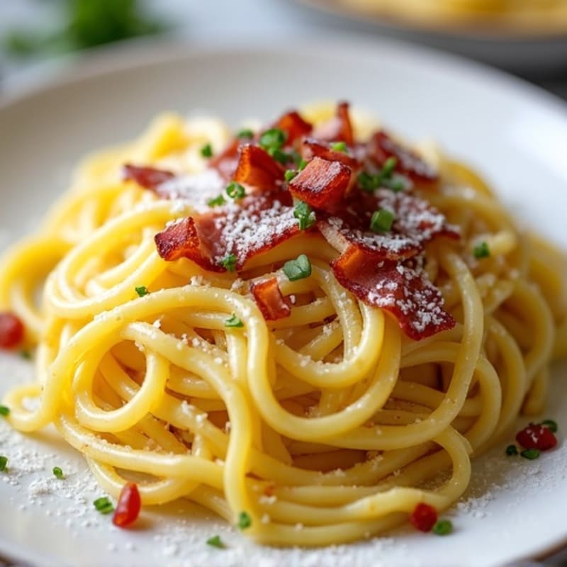 Creamy Turkey Bacon Spaghetti Squash Carbonara