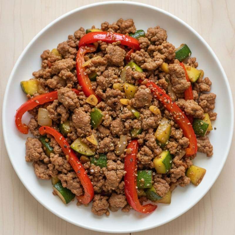 Savory Ground Beef and Vegetable Skillet