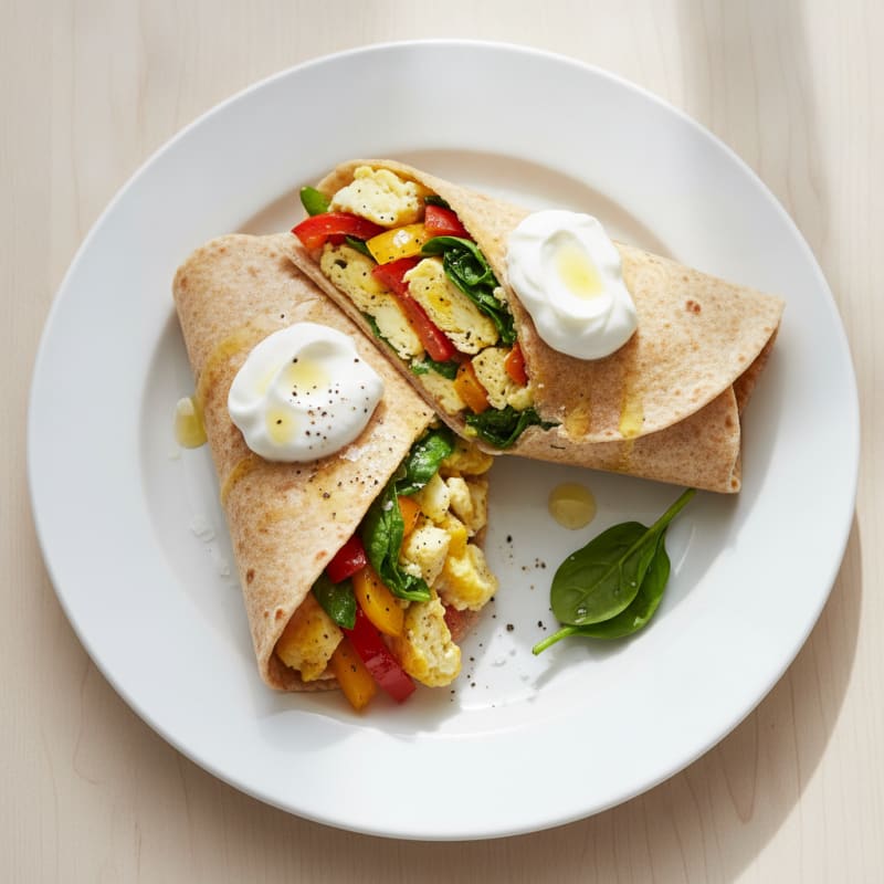 High-Protein Egg and Veggie Wrap
