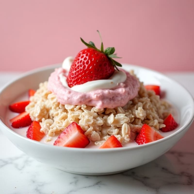 Creamy Strawberry Shortcake Overnight Oats
